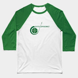Historic Seattle SuperSonics Basketball Baseball T-Shirt